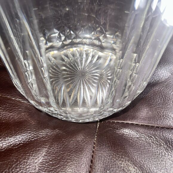 St George Lead Crystal 24% Biscuit Barrel/ Ice Bucket 6lb 8 1/2 X 5 - Picture 3 of 4